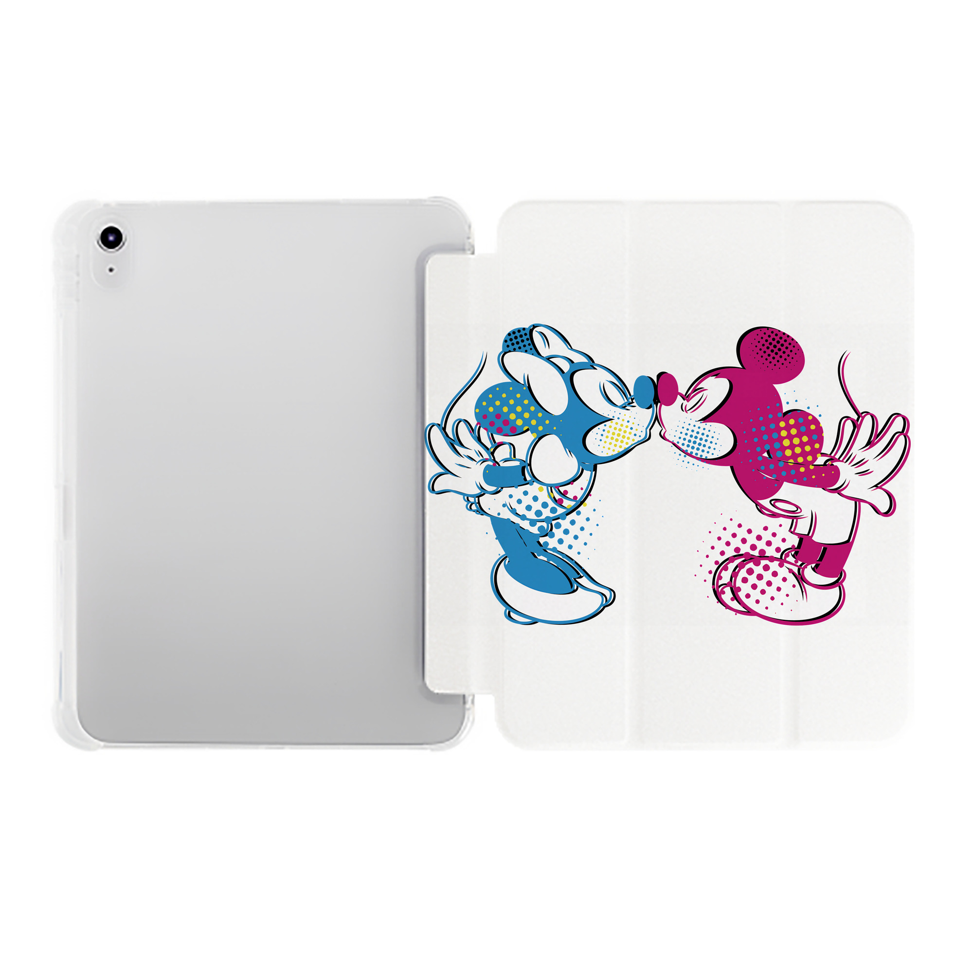 （画像用） ミッキーマウス Mickey Mouse IPad ケース ペン収納付き 三つ折りスタンド PUレザー×シリコン 対応機種9.5/10.5/10.9インチ